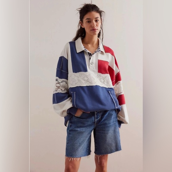 Free People Sweaters - Free People We The Free American Dream Polo